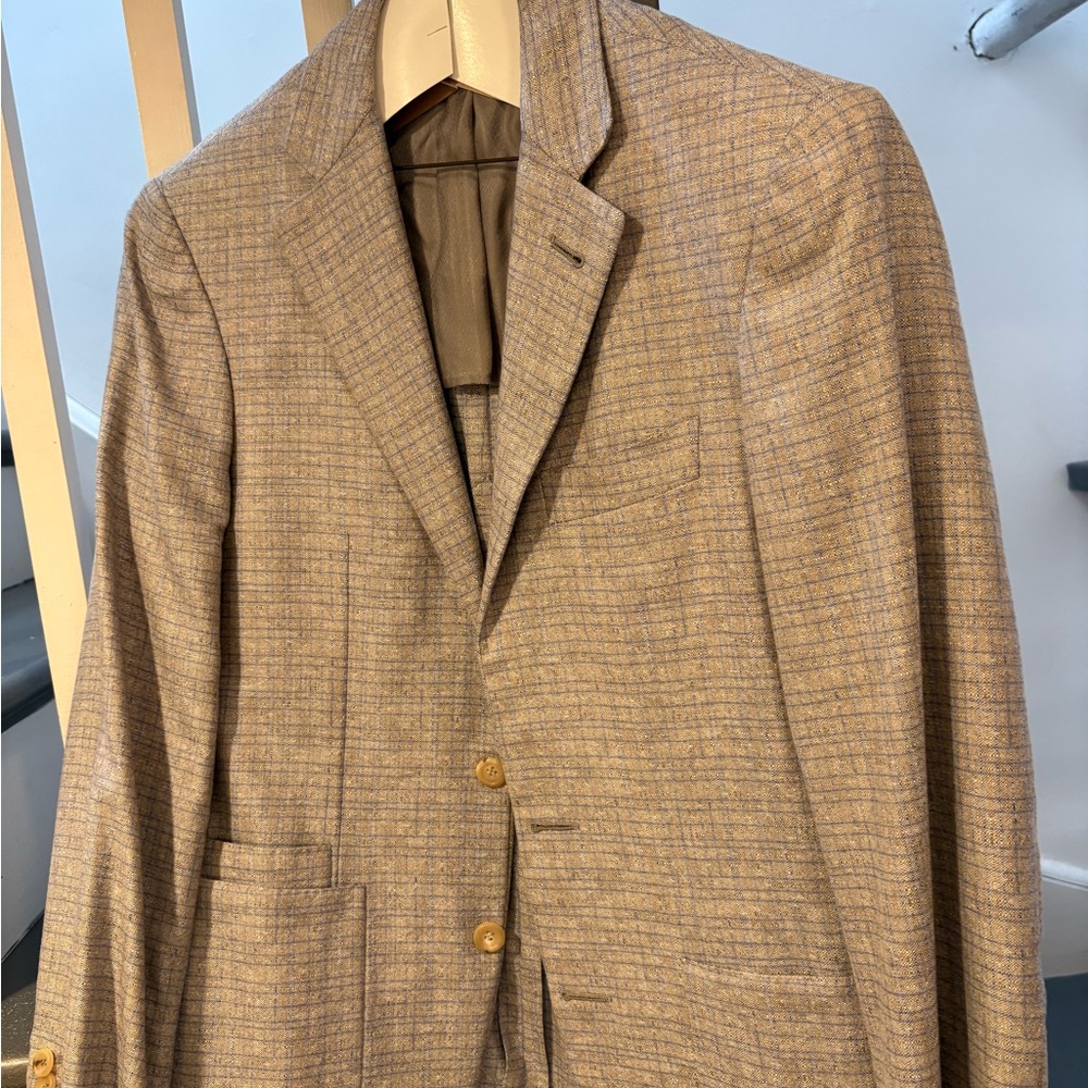 Canlali Men's Tan Blazer - Picture 1 of 4